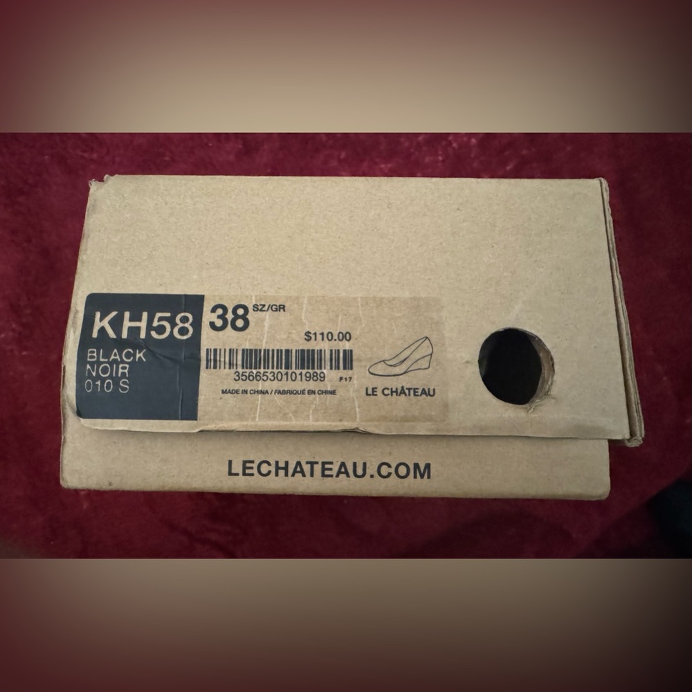 Genuine leather brand new black suede leatherwedge shoes - Picture 14 of 15